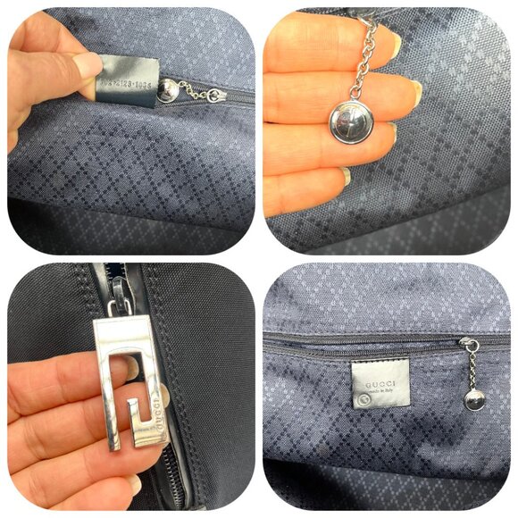 Gucci Vintage Black canvas and leather shoulder bag - Picture 5 of 11